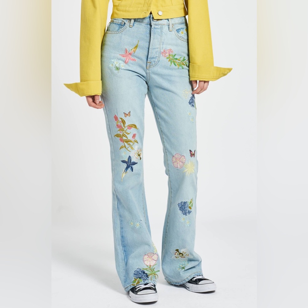 NWT ~ FIORUCCI: ALPINE EMBROIDERED BROOKE JEANS